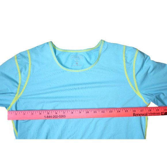 Athleta RashGuard Summer Shade Long Sleeve 826057 Blue Green Size Medium - Picture 5 of 8
